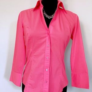 Express 🎀Pretty in Pink🎀 Button Up Top